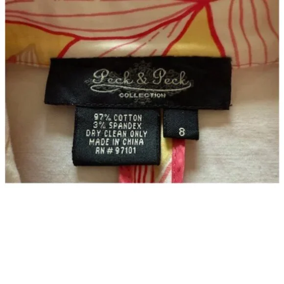 Peck & Peck Collection Floral Dress Jacket Size 8 Spring Ready - Picture 3 of 6